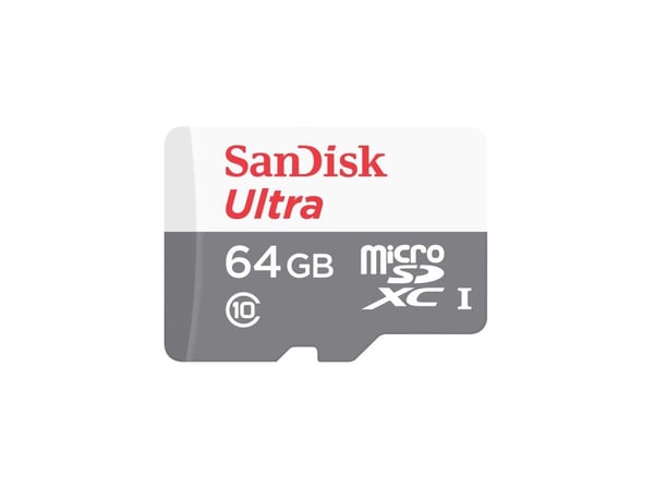 SanDisk Ultra - Flashminnekort (microSDHC til SD-adapter inkludert) - 64 GB - Class 10 - microSDXC UHS-I