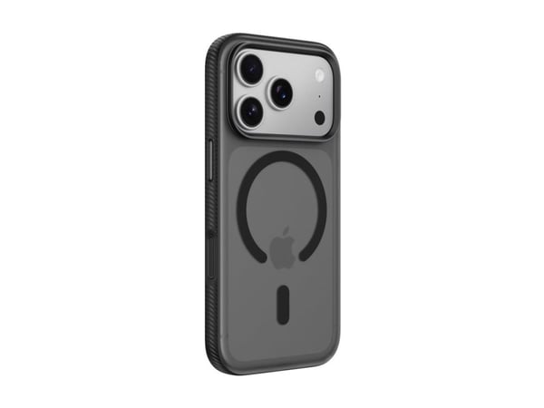 Belkin SheerForce Grip Series - Baksidedeksel for mobiltelefon - MagSafe-samsvar - laget av resirkulerte materialer - svart - for Apple iPhone 17 Pro