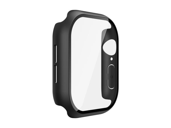 Belkin SCREENFORCE TemperedCurve - Støtfanger for smartarmåndsur - 2-i-1, 46mm - herdet glass (9H) - svart - for Apple Watch Series 10 (GPS + Cellu...