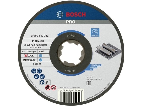 Bosch tilbehør Standard for Metal 2608619782 kapp-/slipeskive rett 125 mm