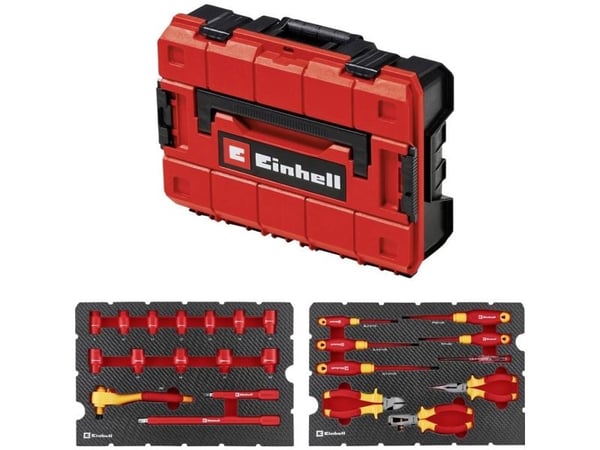 Einhell E-Case VDE-työkalulaukku 24-osainen sähköasentajille (370516)