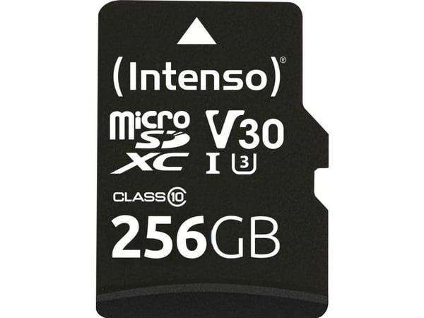 Intenso 3433492, 256 GB, MicroSDXC, Klasse 10, UHS-I, 100 MB/s, 45 MB/s