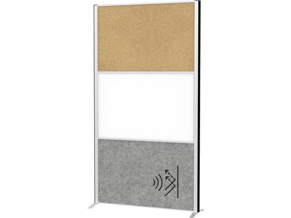 Maul 9651095 skjerm hvit/mørkegrå kork metall stålplate fleece