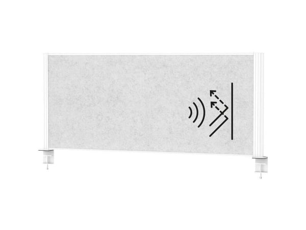 Maul 9752202 skillevegg bordplate i fleece lys grå/hvit