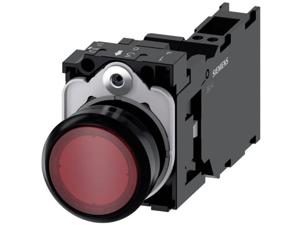 Painikevalo 22mm pyöreä pla red 1NO1NC 24