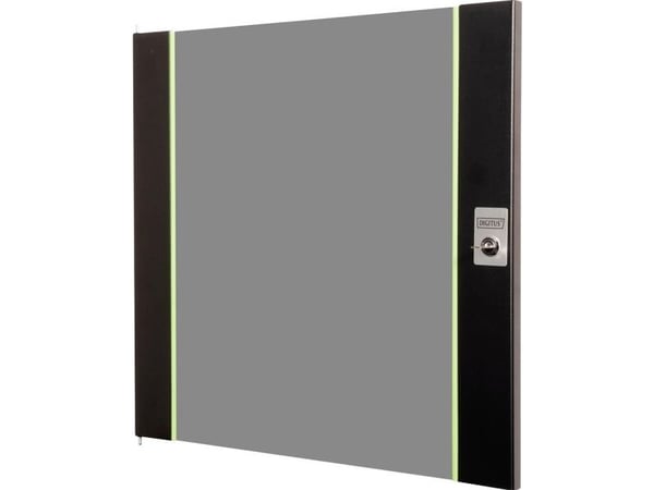 Digitus DN-19 DOOR-12-U-SW, Dør, Glass, Metall, Svart, 1 stykker, 3,75 kg