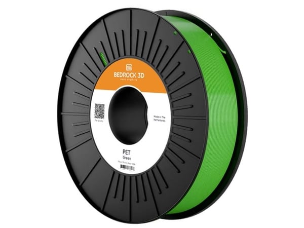 BEDROCK 3D Pet-0317b075 PET Green 2,85 mm 750 g lukt­svakt filament 2,85 mm 750 g grønn 1 stk