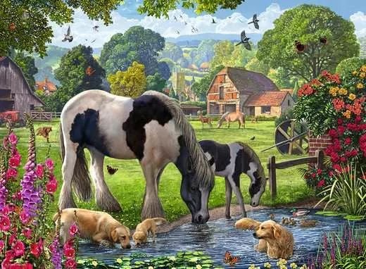 Dėlionė Ravensburger - Pussel 500 Hadlow-ponnyer