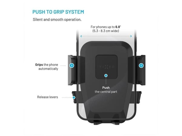 FIXED FIXICQ-V-BK, Mobiltelefon/smarttelefon, Passiv holder, Sykkel, Svart