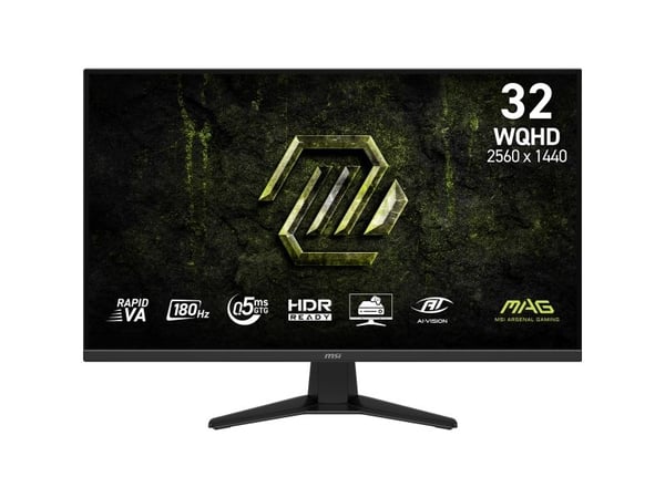 MSI MAG 325QF E18V, 80 cm (31.5"), 2560 x 1440 piksler, Wide Quad HD, LED, 0,5 ms, Svart