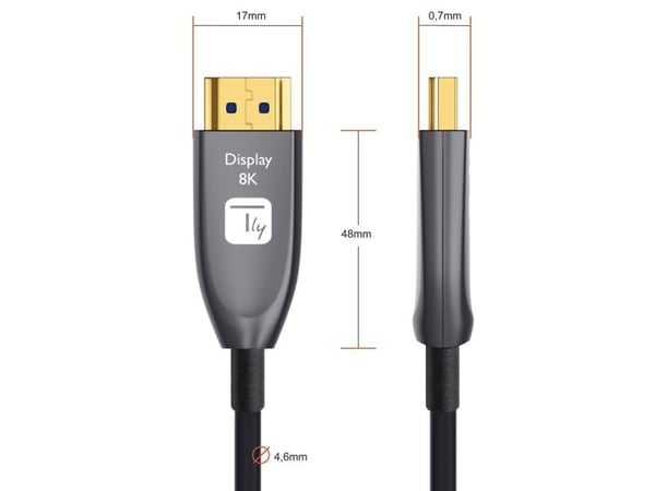 Techly ICOC HDMI-HY8-015, 15 m, HDMI Type A (Standard), HDMI Type A (Standard), 3D, 48 Gbit/sek, musta