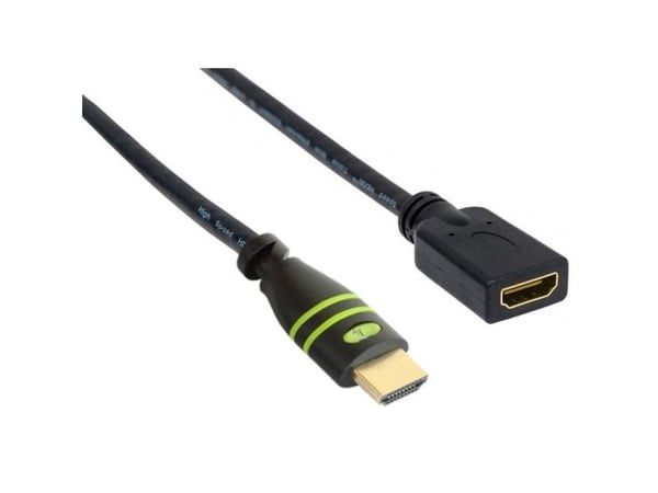 Techly ICOC HDMI-4-EXT002, 0,2 m, HDMI Type A (Standard), HDMI Type A (Standard), 3D, 10 Gbit/sek, musta