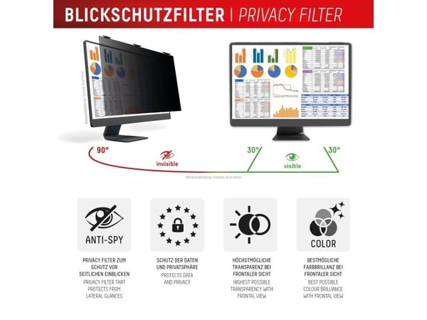 DISPLEX PRIVACY SAFE -yksityisyyssuodatin työpöytänäytölle 21,5 (16:9)
