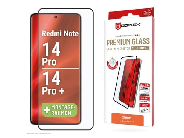 Displex 02095, Xiaomi, Redmi Note 13 Pro+/Note 14 Pro(+), Tørr påføring, Støvresistent, Slagbestandig, Ripebestandig, Sjokkresistent, Gjennomsiktig...