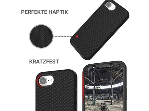 JT BERLIN Pankow Solid, Mobilskal, Apple, iPhone 16E, 15,4 cm (6.06"), Svart