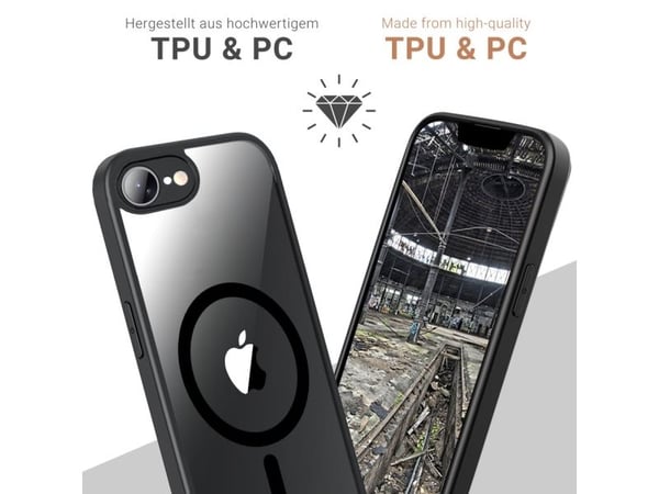 JT BERLIN Pankow Hybrid, Etui, Apple, iPhone 16E, 15,4 cm (6.06"), Svart