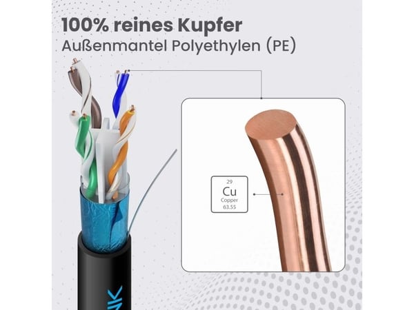 Extralink CAT6 FTP (F/UTP) V2 ulkona | kierretty parikaapeli | 50M