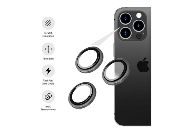 FIXED FIXGC2-930-SL, Apple, iPhone 14 Pro/14 Pro Max, Naarmuuntumisenkestävä, Likaa hylkivä, Läpinäkyvä, Harmaa, 1 kpl