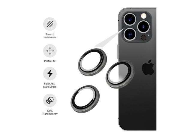 FIXED FIXGC2-928-SL, Apple, iPhone 14/14 Plus, Ripebestandig, Skittbestandig, Gjennomsiktig, Sølv, 3 stykker