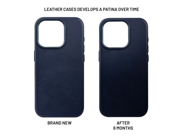 FIXED MagLeather lærdeksel iPhone 15PM blå