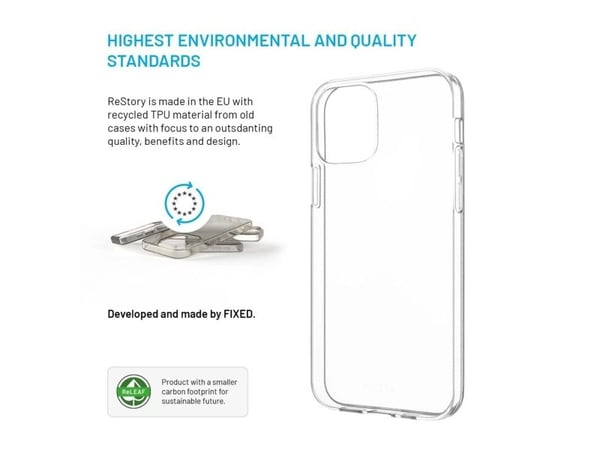 FIXED ReStory, Mobilskal, Apple, iPhone 12/12 Pro, 15,5 cm (6.1"), Transparent