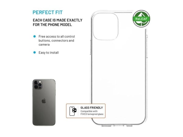FIXED ReStory, Mobilskal, Apple, iPhone 12/12 Pro, 15,5 cm (6.1"), Transparent