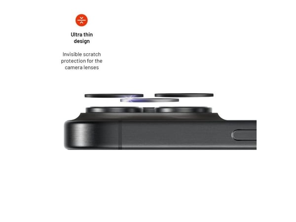 FIXED FIXGCS-1202-BK, Apple, iPhone 15 Pro/15 Pro Max, Ripebestandig, Slagbestandig, Gjennomsiktig, Svart, 2 stykker