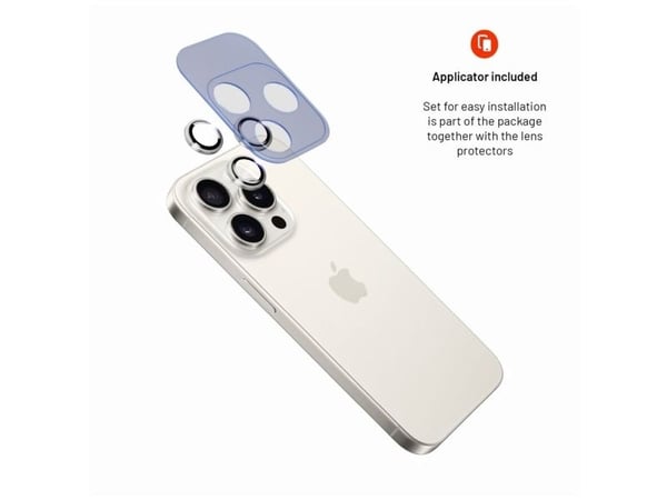 FIXED FIXGCS-1202-SL, Apple, iPhone 5 Pro/15 Pro Max, Ripebestandig, Slagbestandig, Gjennomsiktig, Sølv, 2 stykker