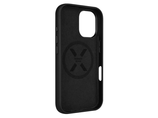 Veske Fixed Fixed MagLeather | Bakside | Apple | iPhone 16 | Skinn | Svart