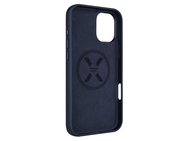 Fodral Fixed Fixed MagLeather | Bakstycke | Apple | iPhone 16 Plus | Läder | Blå