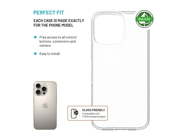 FIXED FIXSTRE-1403, Suojus, Apple, iPhone 16 Pro Max, 17,5 cm (6.9"), Läpinäkyvä