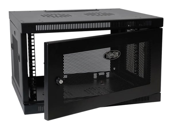 Eaton Tripp Lite Series 6U Wall Mount Rack Enclosure Server Cabinet Switch Depth Deep - Rack skåp - väggmontering - svart - 6U - 19"