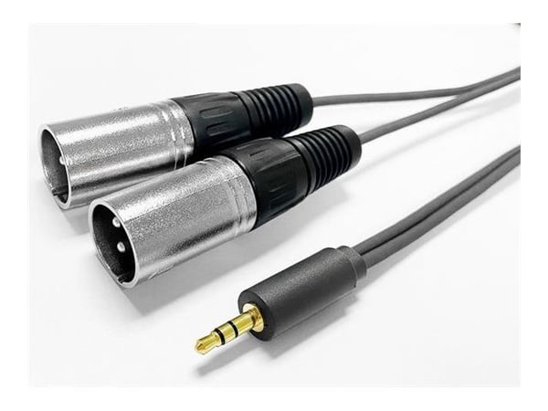 VivoLink - Lydkabel - mini-phone stereo 3.5 mm hann rett til XLR3 hann rett - 5 m - dobbeltisolert - svart