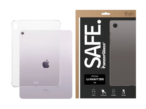 SAFE. by PanzerGlass - Baksidedeksel for nettbrett - termoplast-polyuretan (TPU) - gjennomsiktig - for Apple 11-inch iPad Air (M2, M3)
