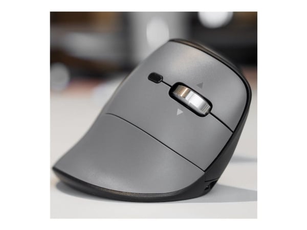 BakkerElkhuizen FastForward - Vertikal mus - ergonomisk - high-speed scroll, tilt wheel, silent click - høyrehendt - optisk - 8 knapper - trådløs, ...