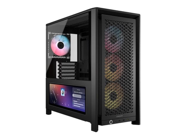 CORSAIR FRAME 4000D LCD RS ARGB - Midi-tårn gaming - utvidet ATX (E-ATX) - sidepanel med vindu (herdet glass) - ingen strømforsyning (ATX) - svart ...