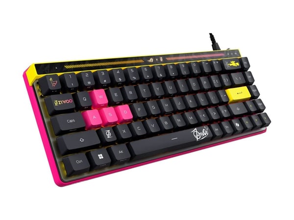 ASUS ROG Falchion Ace HFX - ZywOo Edition - tastatur - 65% - compact - med berøringspanel - bakgrunnsbelyst - USB - QWERTY - USA - tastsvitsj: ROG ...