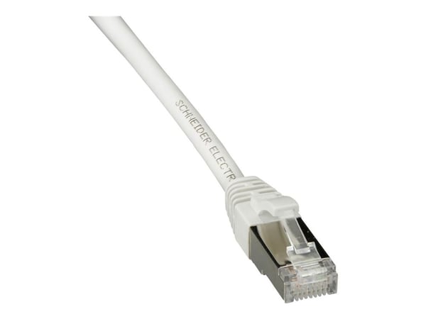Schneider Actassi - Koppeledning - RJ-45 (hann) til RJ-45 (hann) - 1 m - 5,5 mm - S/FTP - CAT 6a - halogenfri - hvit