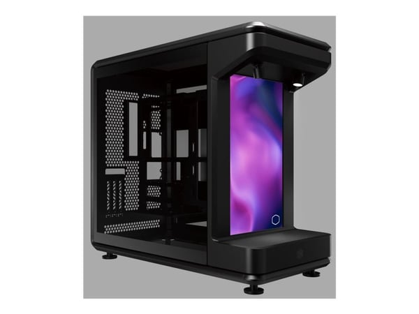 Cooler Master MasterFrame 360 STAGE LCD - MT - ATX - sidepanel med vindu (herdet glass) (ATX) - svart - USB/lyd