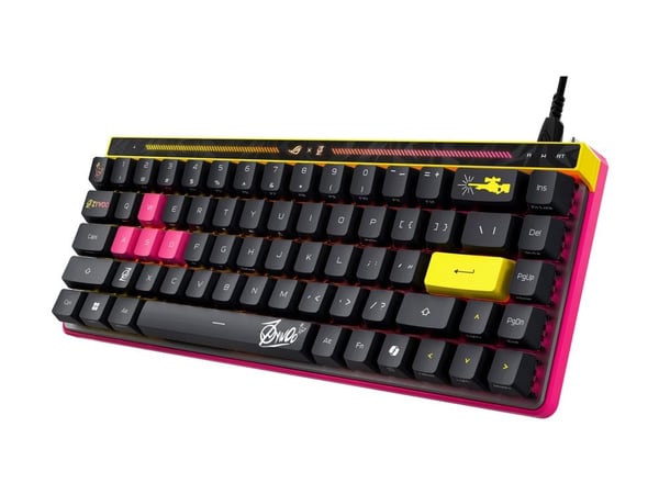 ASUS ROG Falchion Ace HFX - ZywOo Edition - tangentbord - 65% - compact - med pekpanel - bakgrundsbelyst - USB - QWERTY - amerikansk - tangentbryta...