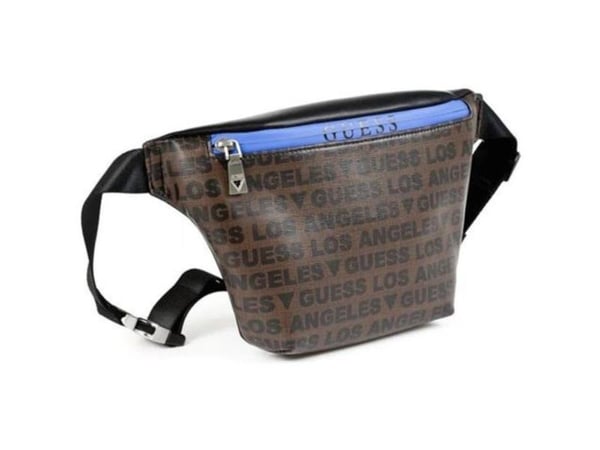 Guess Dan tekstil hofteveske/bumbag, svart/brun (for menn)