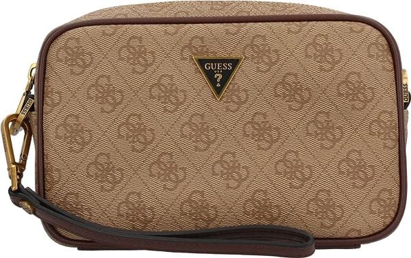 Guess Vezzola polyuretan small tekstil crossbodyveske brun GU154H046-O11 13x20x5 cm