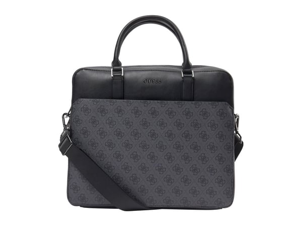 Guess, Vezzola, Polyurethane, Briefcase, Computer, Black, 35 x 29 x 9 cm, For Men