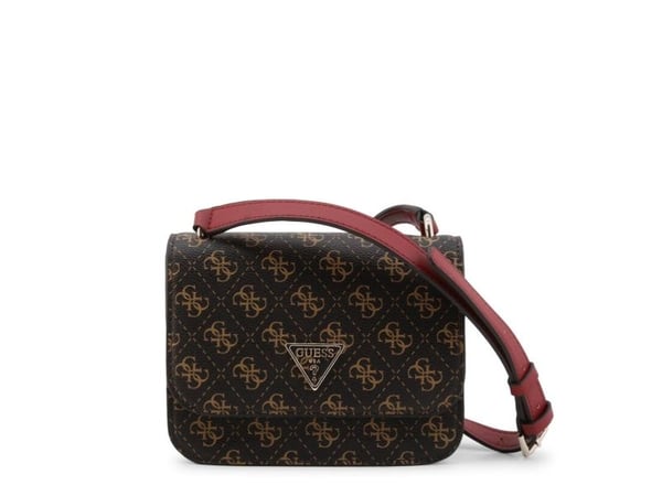 Guess Noelle lær crossbody-veske med 4G-logo, brun (hwql78 79780) 18,5 x 14,5 x 7 cm