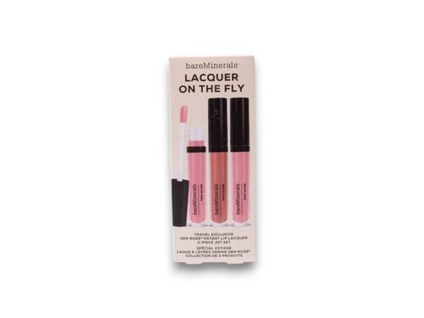 bareMinerals Lacquer On The Fly Set BareMinerals: Gen Naken, Flytende Leppestift, Cant Even, 3,7 ml + Gen Naken, Flytende Leppestift, Dahling, 3,7 ...
