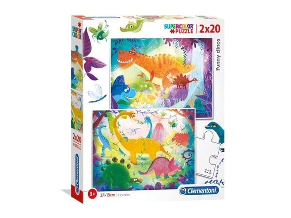 Clementoni 2X20Pcs Funny Dinos Puzzle 24755 X6