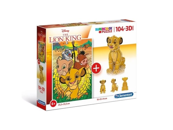 Clementoni Lion King, 104 stykker, Fjernsyn/ filmer, 6 år