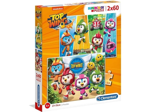 Clementoni Puzzle 2x60 palaa Super Color Bird Academy