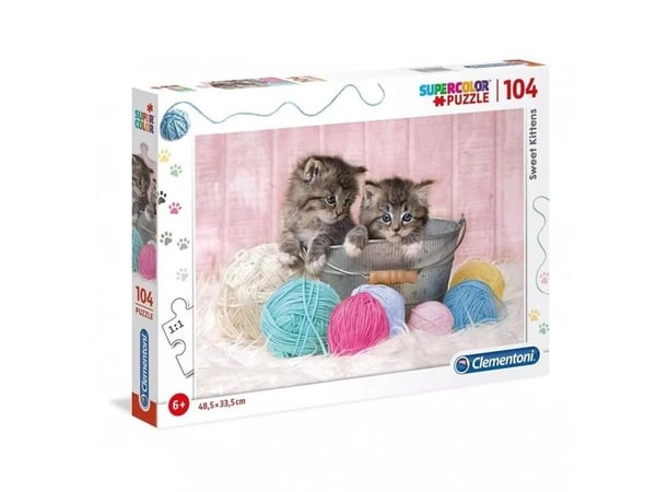 Clementoni Sweet Kittens, 104 kpl, Eläimistö, 6 vuosi/vuosia