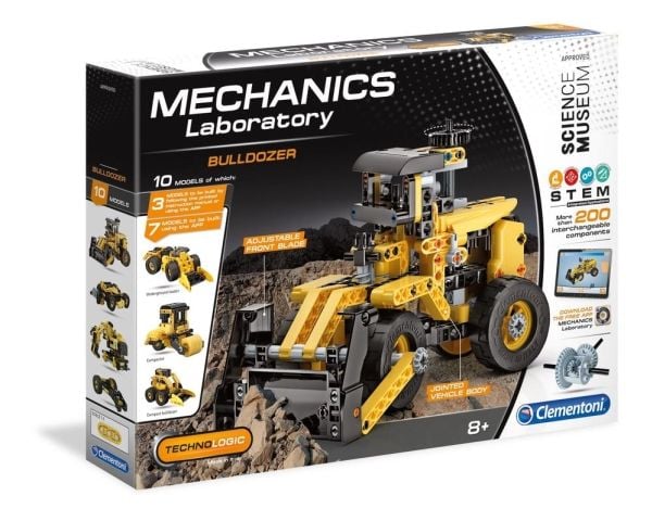 Clementoni Mechanics Laboratory Bulldozer byggesett 200 deler, 8+ år